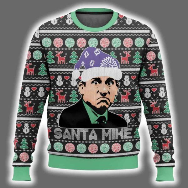 Santa Mike Scott The Office Ugly Christmas Sweater 2