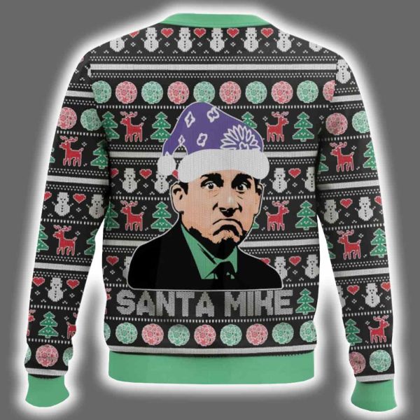 Santa Mike Scott The Office Ugly Christmas Sweater 3