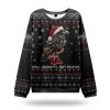Santa Raven Still Naughty But Festive Ugly Christmas Sweater 2