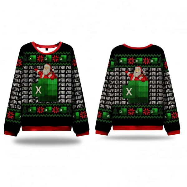 Santa With Excel Ugly Christmas Sweater
