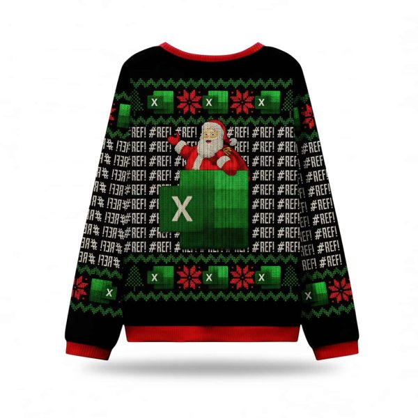 Santa With Excel Ugly Christmas Sweater 3