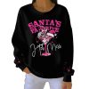 Santas Favorite Hot Mess Printed Ribbed Round Neck Sweatshirt 3