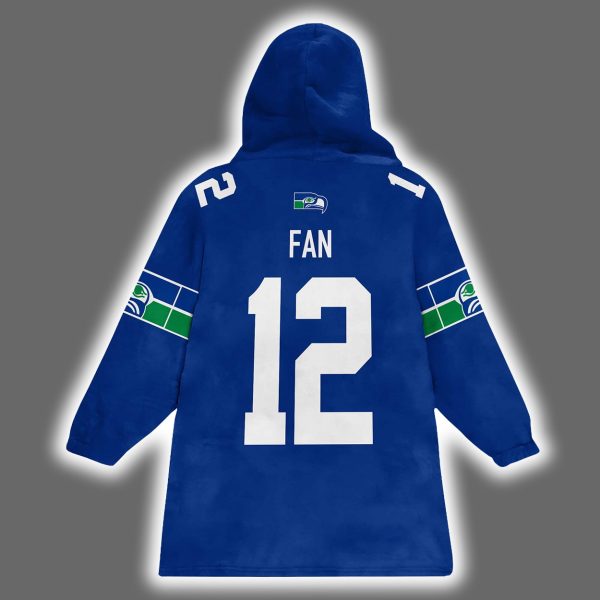 Seahawks North 12 Fan Blanket Hoodie 3