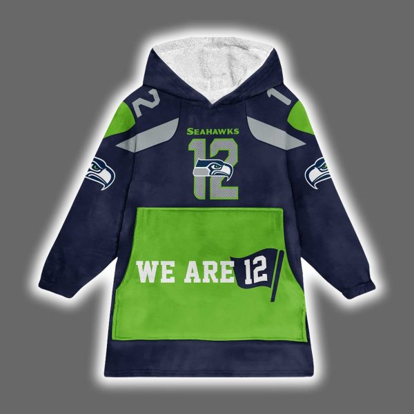 Seahawks We Are 12 Fan Blanket Hoodie 2