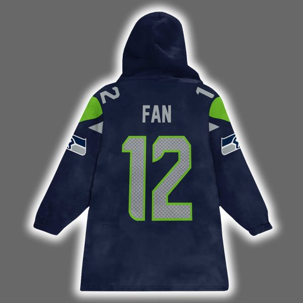 Seahawks We Are 12 Fan Blanket Hoodie 3