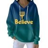 Seattle Believe Baseball Print Ribbed Hoodie