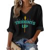 Seattle Tridents Up Baseball Print Waffle Long Sleeve T Shirt 2