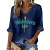 Seattle Tridents Up Baseball Print Waffle Long Sleeve T Shirt 3