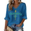 Seattle Tridents Up Baseball Print Waffle Long Sleeve T Shirt 4