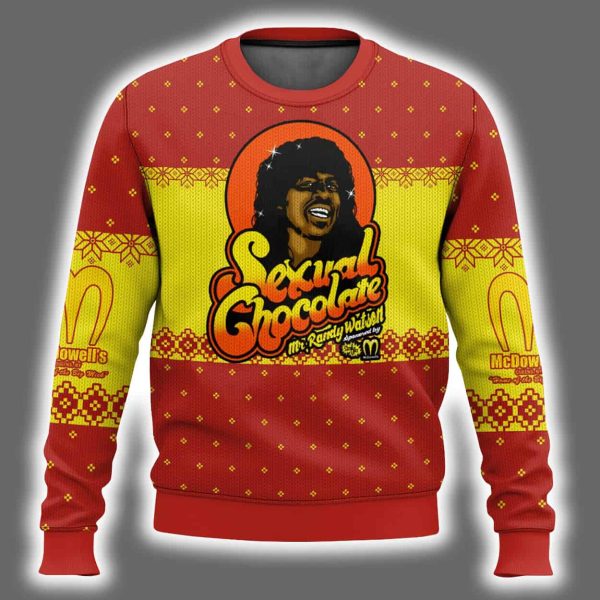 Sexual Chocolate Coming To America Ugly Christmas Sweater 2