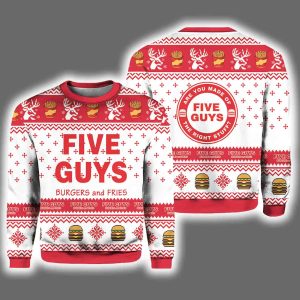 Five Guys Burgers Ugly Christmas Sweater