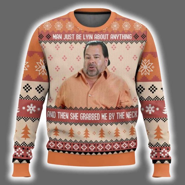 She Grab Me By My Neck Meme Ugly Christmas Sweater 2