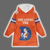 She Loves The Denver Football Nix 10 Unisex Blanket Hoodie 2