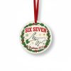 Six Seven 67 2025 Christmas Pattern Ceramic Ornament