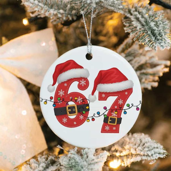 Six Seven Santa Hat Christmas Ornament 2