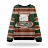 Smudge Funny Cat Meowy Christmas Ugly Sweater 3