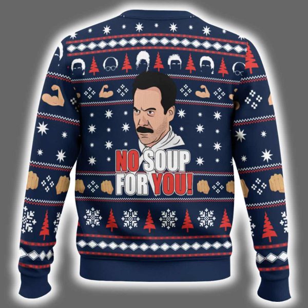 Soup Nazi No Soup For You Seinfeld Ugly Christmas Sweater 3