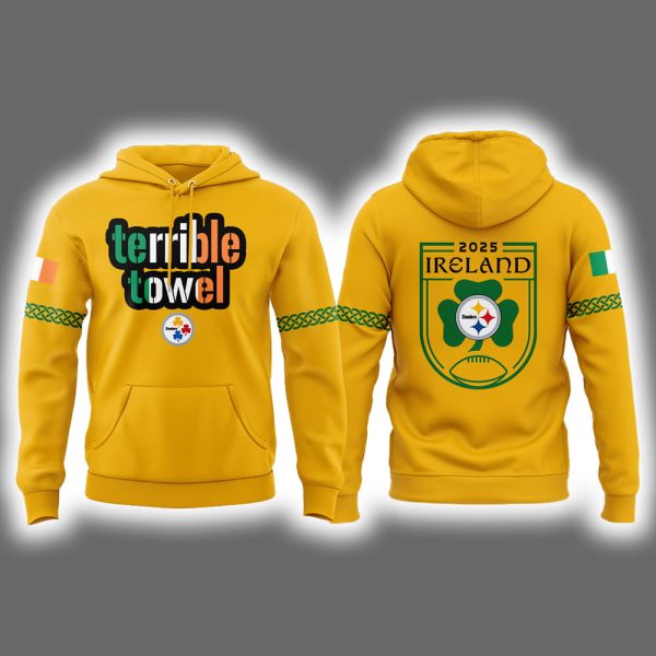 Steelers Ireland 2025 Dublin Game Hoodie Joggers Cap