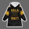 Steelers Killa Watt 90 Blanket Hoodie 2