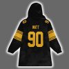 Steelers Killa Watt 90 Blanket Hoodie 3