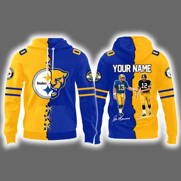 Steelers Terry Bradshaw x Panthers Dan Marino Personalized Hoodie