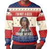 Stoney Brown Encino Man Im Not a Geek Im Not A Geek Ugly Christmas Sweater 2