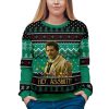 Supernatural Misha Collins Castiel Hey Assbutt Ugly Christmas Sweater 3