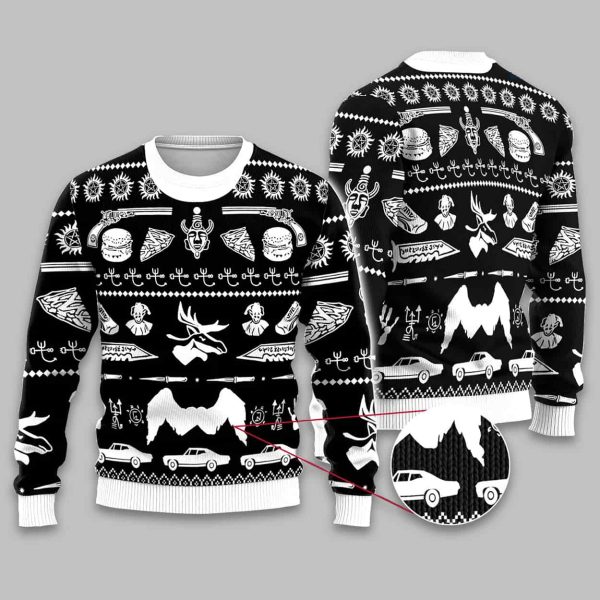 Supernatural Sam And Dean Winchesters Ugly Christmas Sweater 1