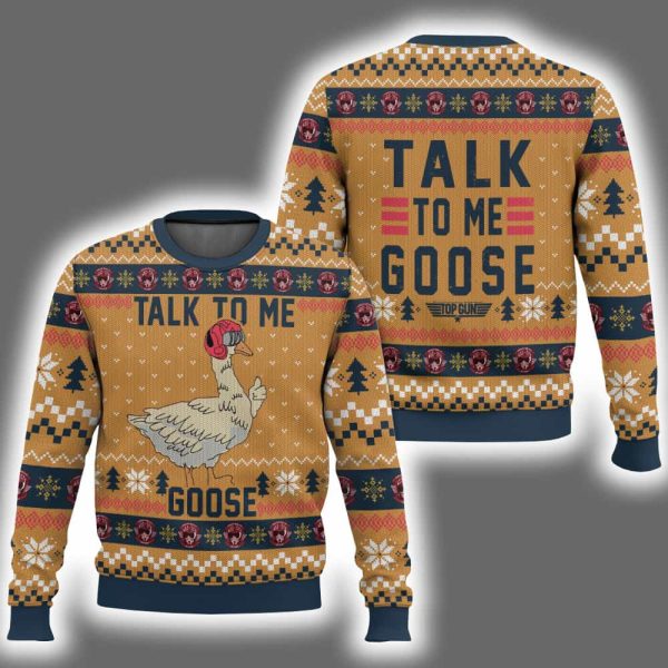 Talk To Me Goose Top Gun Ugly Christmas Sweater
