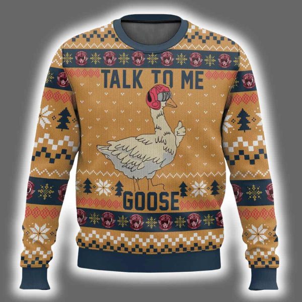 Talk To Me Goose Top Gun Ugly Christmas Sweater 2