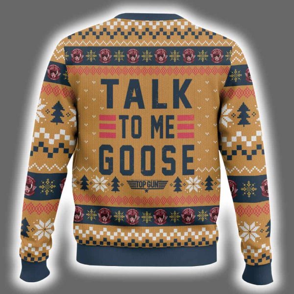 Talk To Me Goose Top Gun Ugly Christmas Sweater 3