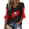 Tampa Bay Football Print Waffle Long Sleeve Shirt 3