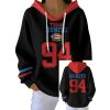 Team Benito 94 Puerto Rico Print Ribbed Casual Hoodie 2