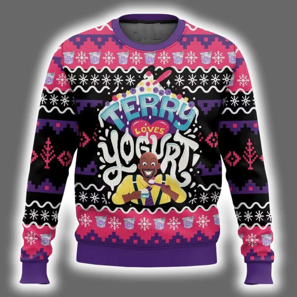 Terry Jeffords Loves Yogurt Brooklyn Nine nine Ugly Christmas Sweater 2