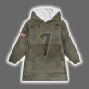 Texans CJ Stroud 7 Salute to Service Blanket Hoodie 2
