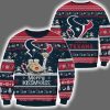 Texans Merry Kissmyass Santa Claus Ugly Christmas Sweater