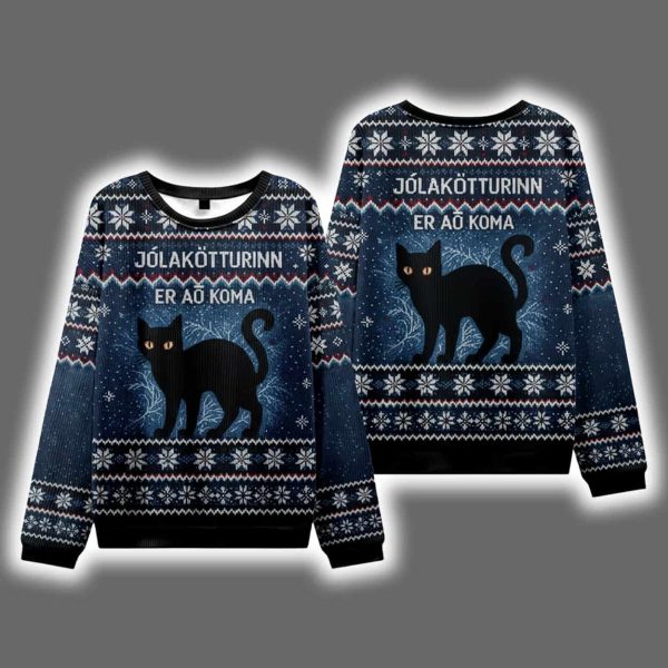 The Yule Cat Is Coming Ugly Christmas Sweater