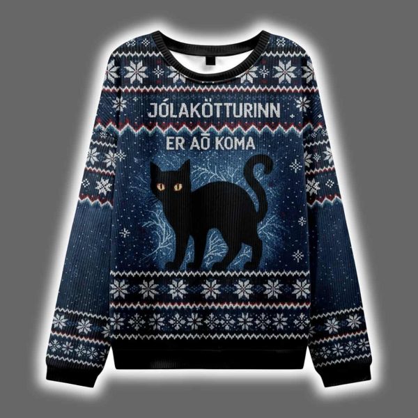 The Yule Cat Is Coming Ugly Christmas Sweater 2