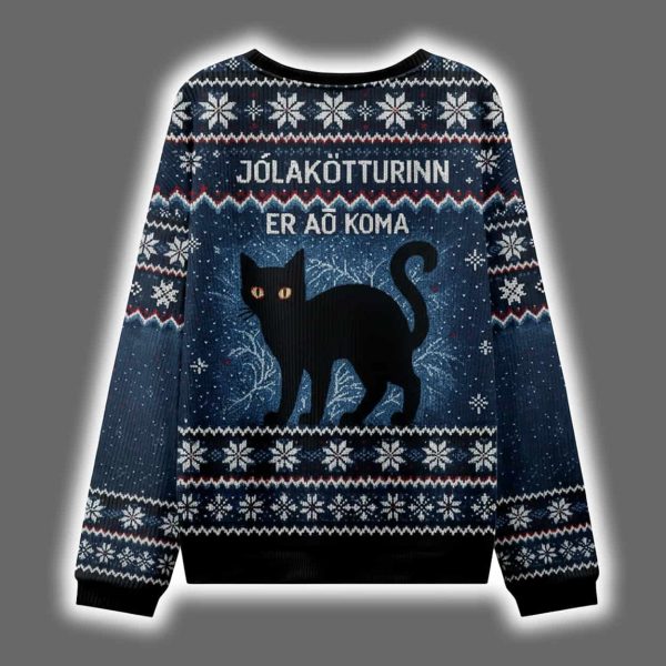 The Yule Cat Is Coming Ugly Christmas Sweater 3