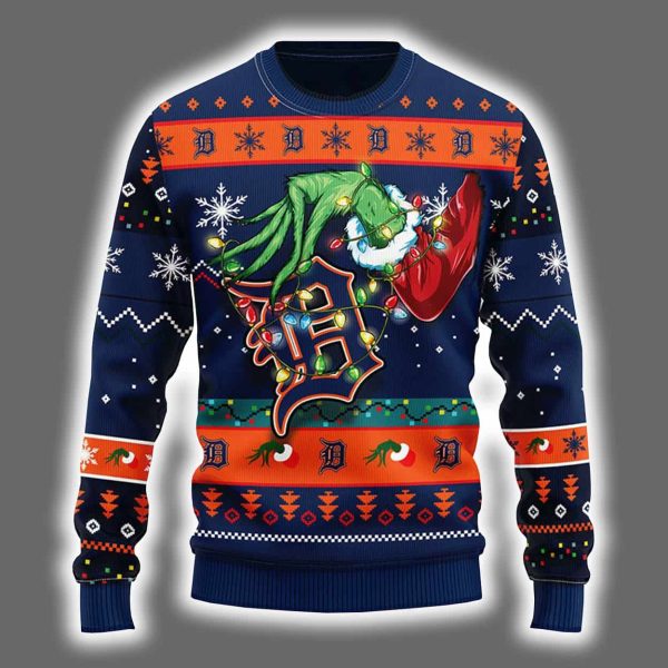Tigers Grnch Hand Ugly Christmas Sweater 2