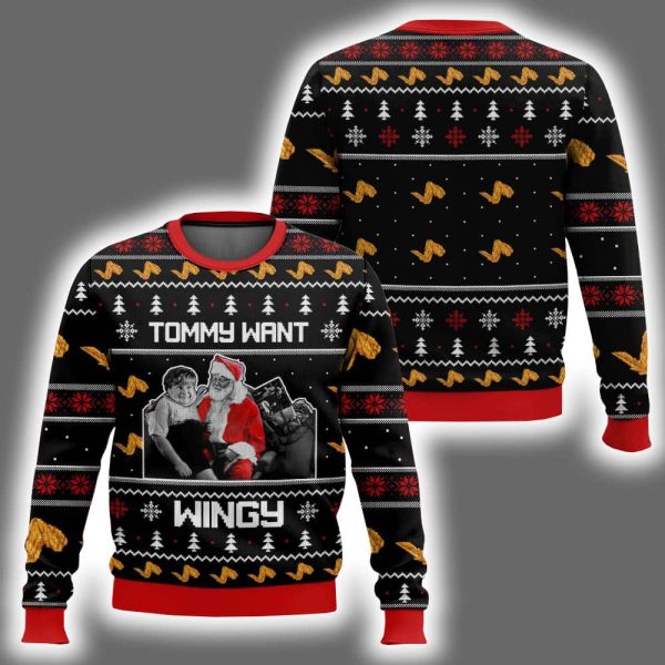Tommy Want Wingy Saturday Night Live Ugly Christmas Sweater
