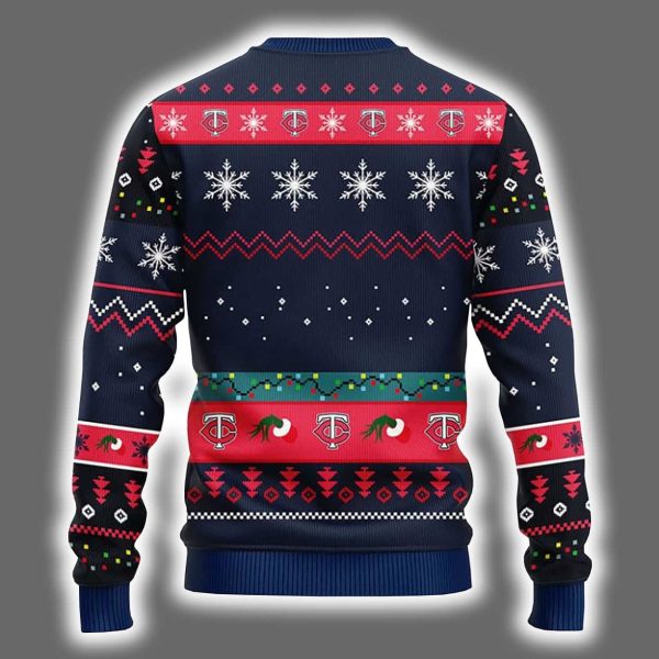 Twins 12 Grnch Xmas Day Ugly Christmas Sweater 3