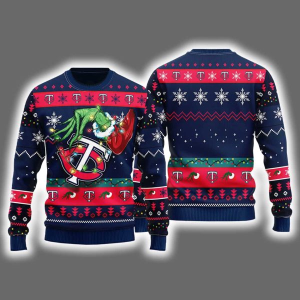 Twins Grnch Hand Ugly Christmas Sweater