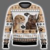 Two Cats Talking Meme Ugly Christmas Sweater 2