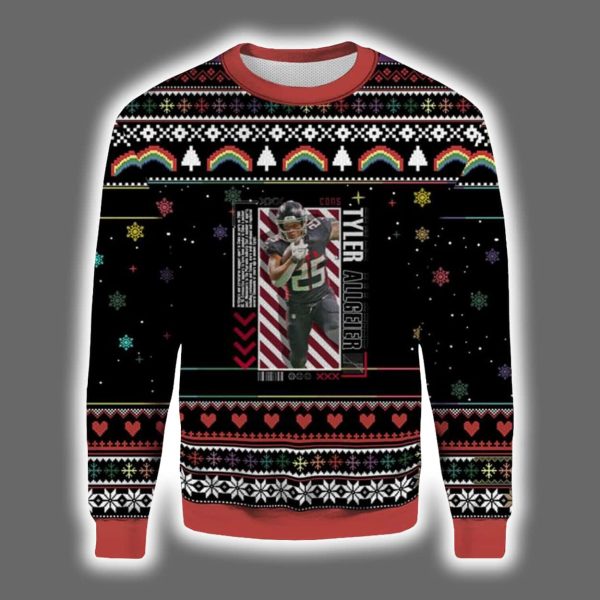 Tyler Allgeier Falcons Ugly Christmas Sweater