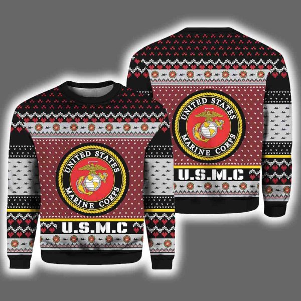 US MARINES 250th Years Of Service Ugly Christmas Sweater