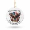 United States 250 Years Anniversary 1776–2026 Ceramic Christmas Ornament