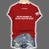 V Neck Retro Proud Member Of Antifa Chapter 8647 Print T Shirt 3
