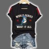 V Neck Retro Toronto Baseball World Series 2025 Want It All Print T Shirt 2