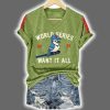 V Neck Retro Toronto Baseball World Series 2025 Want It All Print T Shirt 5